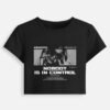 nobody is in control baby tee – monochrome gen z cropped top