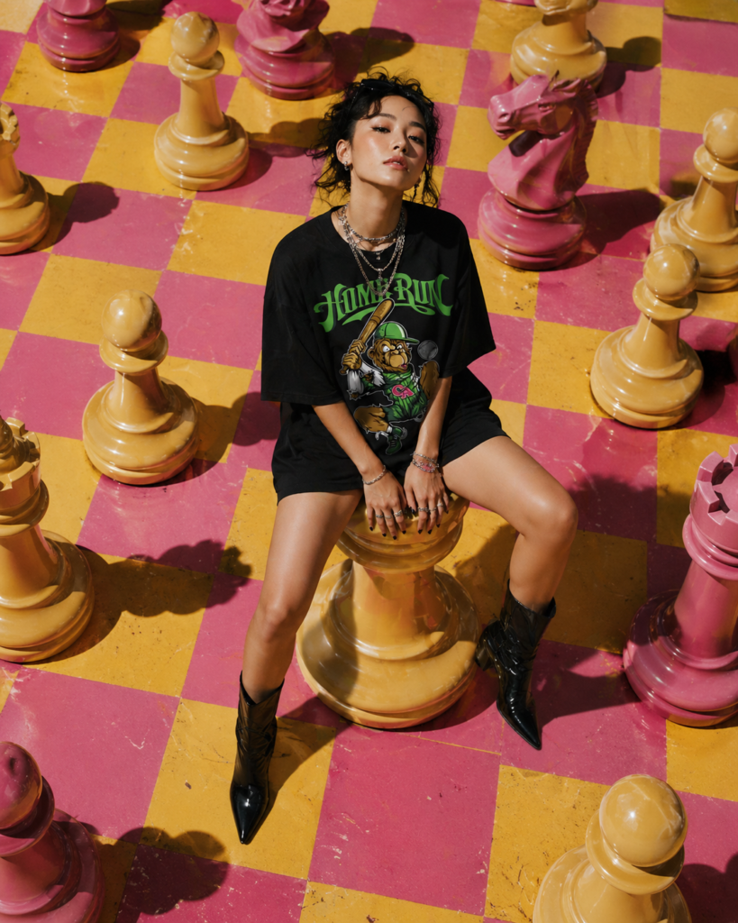 home run | black unisex terry oversized tee