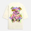 amore bunny | white and off white unisex oversized tee