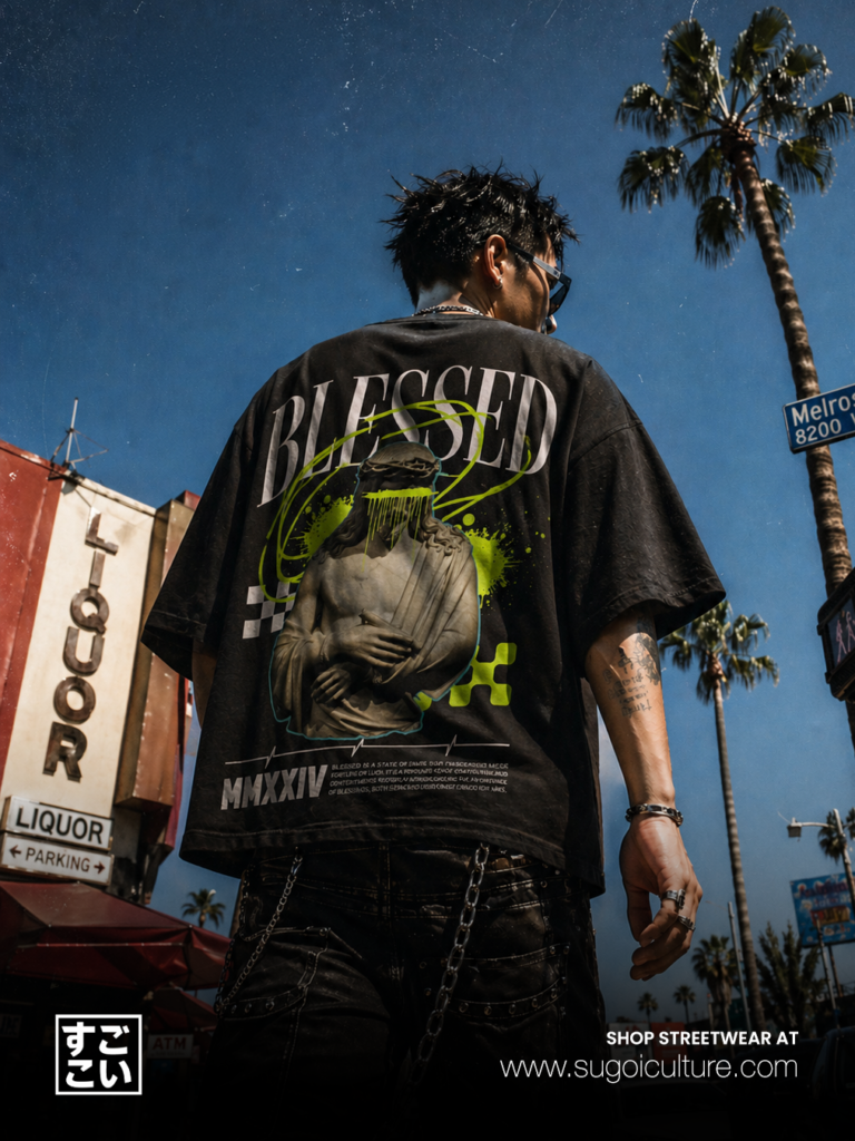 blessed | black unisex oversized tee