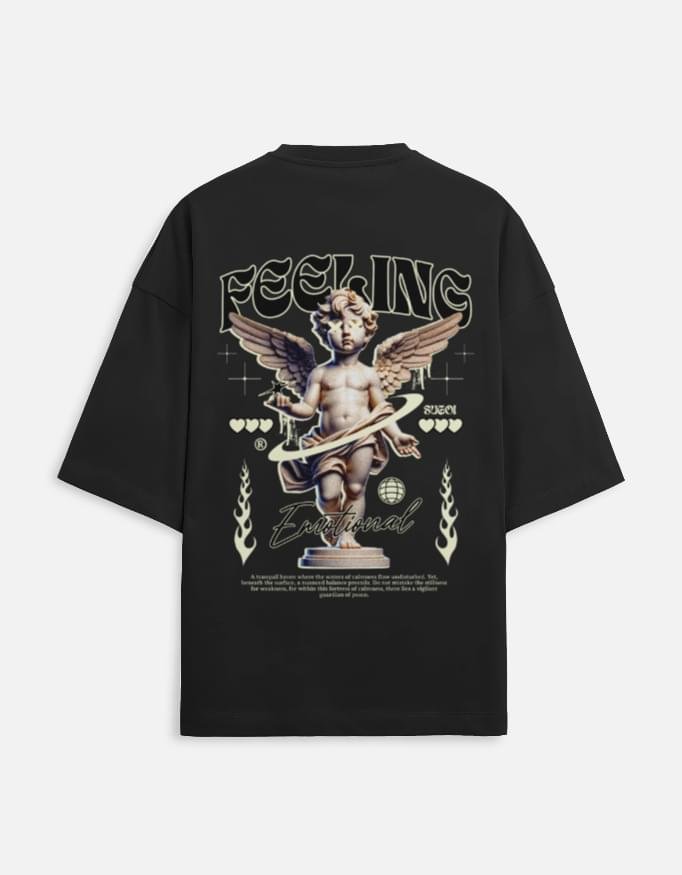Feeling Emotional Angel Kid | Oversized Tee in Multicolor