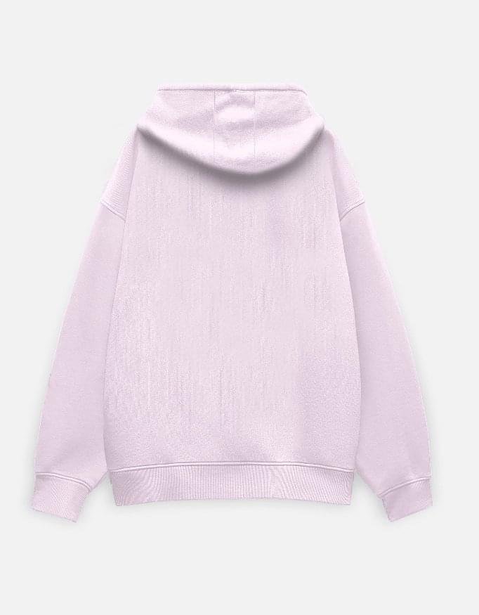 Burnout but optimistic | White Black Lavender & Pink Unisex Oversized Hoodie - Image 3