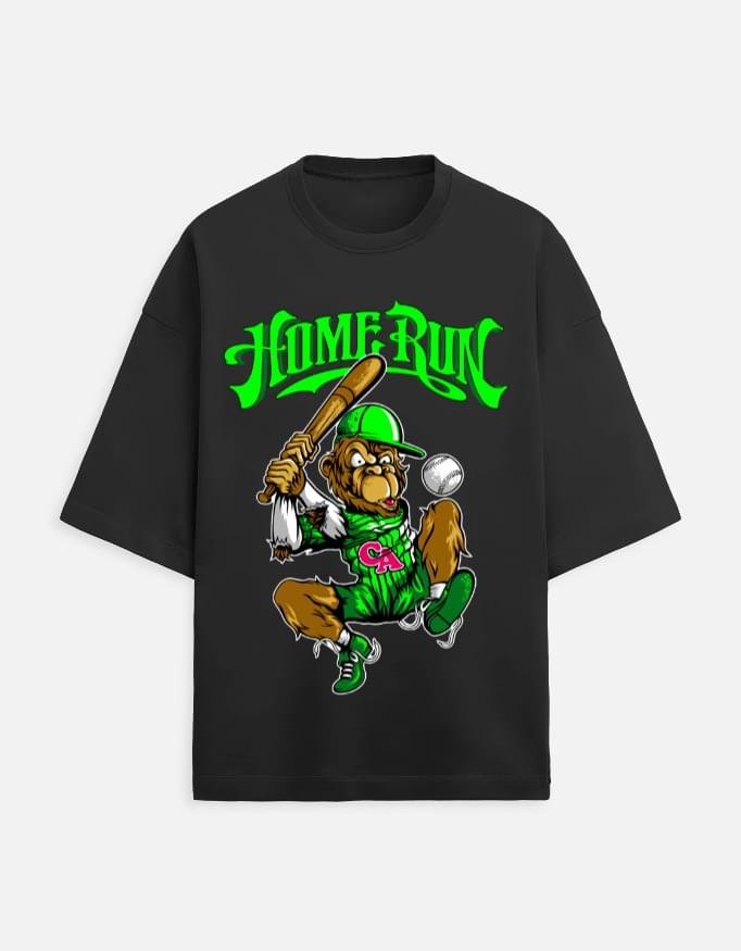 Home Run | Oversized Tee in Black