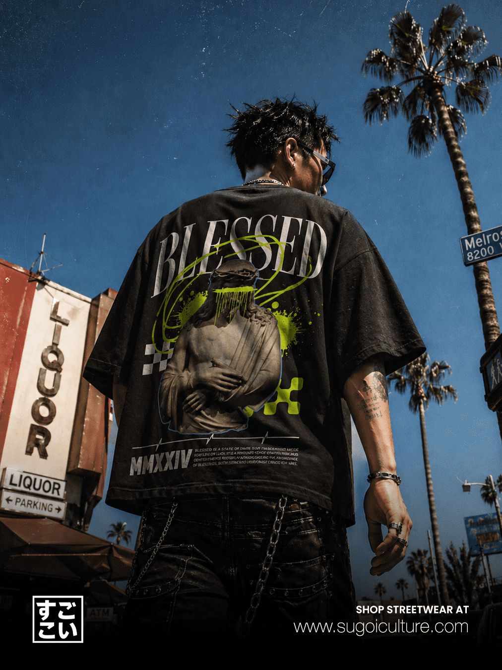 Blessed | Oversized Tee in Black